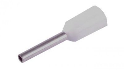 Końcówka tulejkowa izolowana 0,5mm 8 100szt biała KR005008