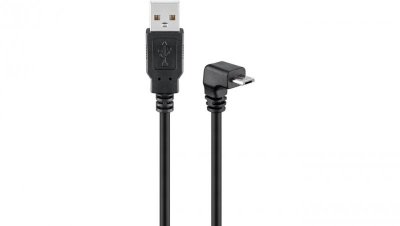 Kabel USB 2.0 Hi-Speed 90, Czarny - Długość kabla 1.8 m