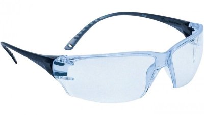 Okulary jednoczęściowe z poliwęglanu, jasnoniebieskie, MILO DETECTABLE