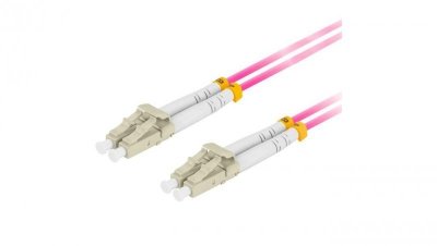 Patchcord światłowodowy MM LC/UPC-LC/UPC duplex 3mm OM4 purple 5m LANBERG