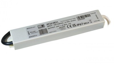 Zasilacz LED 20W 24V 0,83A IP67 metalowa obudowa AF24-0831 MW POWER