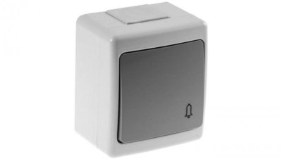 BETA Wyłącznik hermetyczny pojedynczy, dzwonkowy, szary, IP44 /D.3610WD/