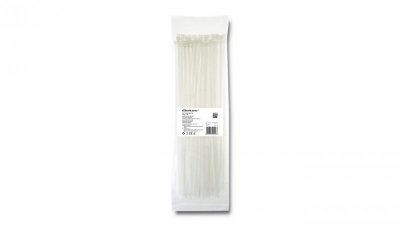 Qoltec Opaski zaciskowe Trytki kablowe 4.8*350mm 100 szt. Nylon66 UV Białe