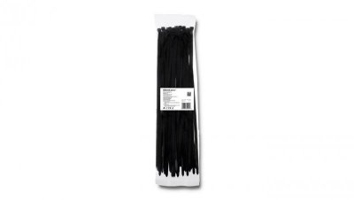 Qoltec Opaski zaciskowe Trytki kablowe 7.2*400mm 50 szt. Nylon66 UV Czarne