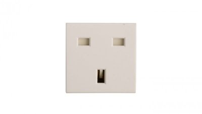 MOSAIC Gniazdo pojedyncze z/u 13A standard brytyjski białe 077505