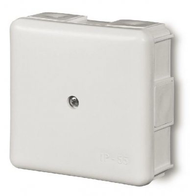 PUSZKA INSTALACYJNA NT 86X86X39 IP55 6 DŁAWIKÓW Z WKŁADEM 5X2.5 BIAŁY EP-LUX