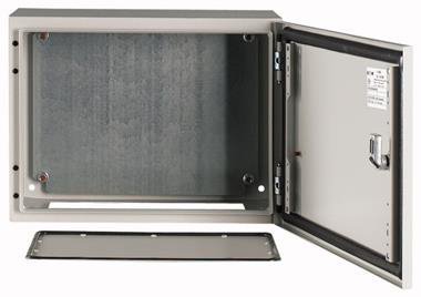 CS 34/200 OBUDOWA METALOWA NT 300X400X200 DRZWI PEŁNE Z PŁYTĄ IP65 SZARY