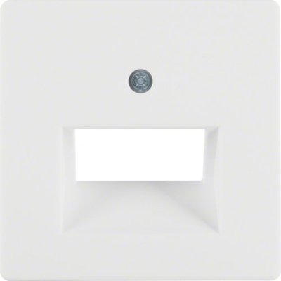 Q.X MODUŁ BIAŁY AKSAMIT PŁYTKA DO GNIAZD 2X UAE SKOŚNA