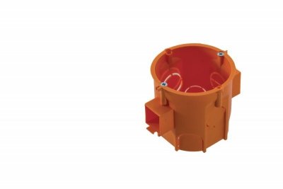 PK 60 PUSZKA INSTALACYJNA PT LUX 1X FI60 GŁĘBOKA ŁĄCZENIOWA Z WKRĘTAMI POMARAŃCZOWY