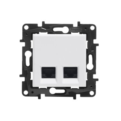 NILOE STEP MODUŁ BIAŁY GNIAZDO KOMPUTEROWE 2X UAE 8 CAT.5E UTP