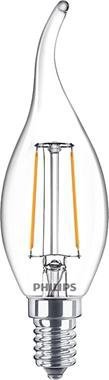 CLASSIC LED ŻARÓWKA LED ŚWIECZKA PŁOMYK FILAMENT 2/25W E14 230V PRZEZROCZ SZKŁO 827 2700K 250LM BA35