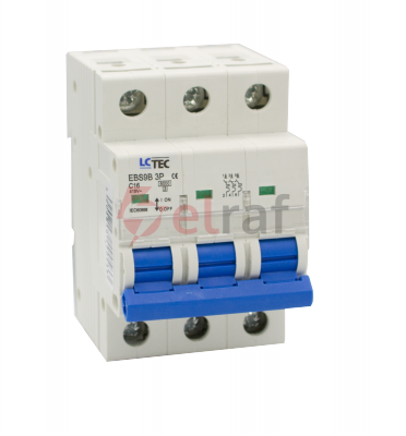 LC-Tec Wyłącznik nadprądowy 3P B 10A 6kA AC EBS9B-3B-10A-B 
