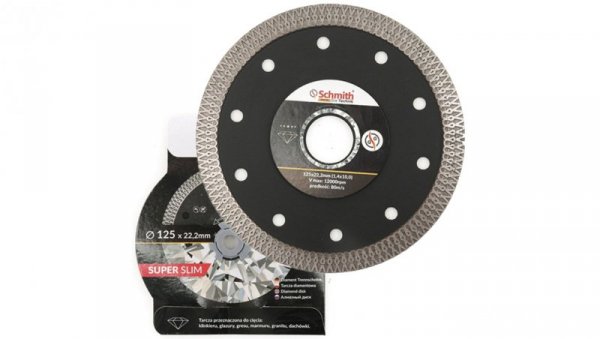 Tarcza diamentowa 125mm do gresu płytek Premium SLIM - Schmith