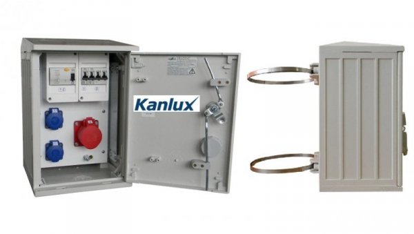ROZDZIELNICA BUDOWLANA NA SŁUP (2X2P+Z, 1X16A/5P) KANLUX RB26x40-K40-00012W-S0_KANLUX