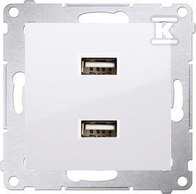 ŁADOWARKA 2XUSB 2.1A, 5V BIAŁA SIMON54