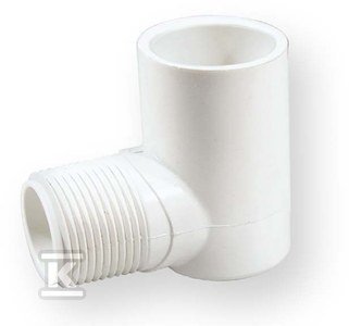 KOLANO Z GWINTEM WKRĘTNE KW/GZ PVC 1/2
