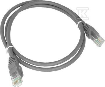 PATCH-CORD U/UTP KAT.5E PVC 0.25M SZARY