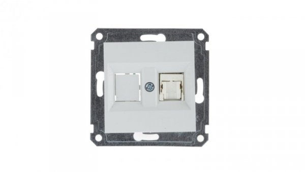 Lumina Gniazdo komputerowe pojedyncze RJ45 Cat.5e UTP białe WL2110