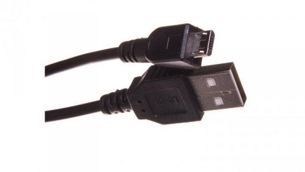 Kabel połączeniowy microUSB 2.0 Typ USB A/microUSB B, M/M czarny 1,8m AK-300127-018-S