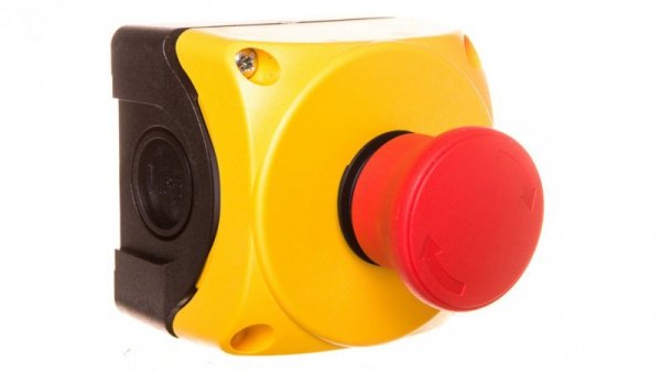 Obudowa kasety 1-otworowa 22mm żółta IP67 LPZP1B502