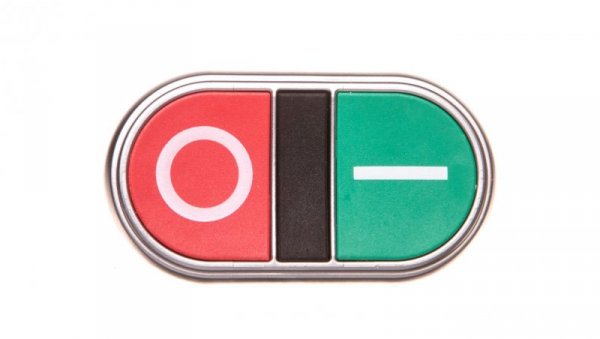 Napęd przycisku podwójny zielony/czerwony /O-I/ z samopowrotem LPCB7123