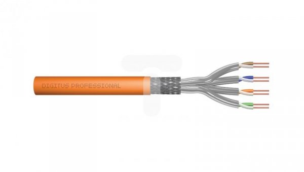 Kabel teleinformatyczny S/FTP kat.7 4x2xAWG23 LSOH drut pomarańczowy Dca DK-1743-VH-1 /100m/