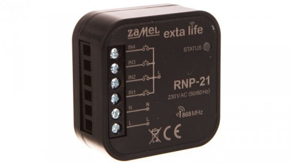Radiowy nadajnik dopuszkowy 4-kanałowy 230V RNP-21 EXL10000020