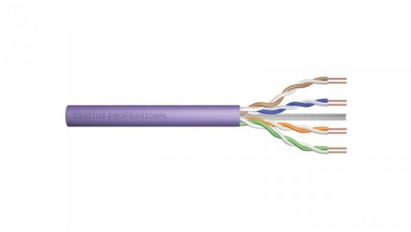 Kabel teleinformatyczny U/UTP kat. 6 LS0H drut fioletowy B2ca DK-1616-VH-5 /500m/