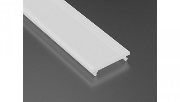 Komplet: profil 2m, 16mm x 6mm, do LED, typ A1 (wpuszczany) srebrny + 2szt. zaślepek + osłonka mleczna PVC PR-A1-200AW-M
