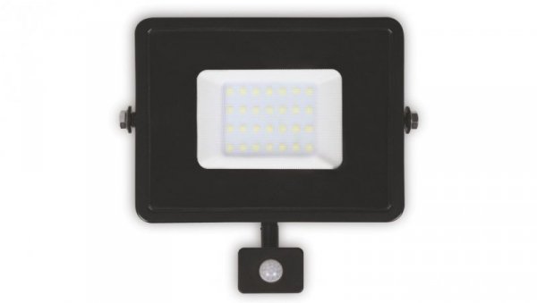 Naświetlacz LED PLATI 30W 2500lm 6000K IP44 czarny czujnik LFL105S