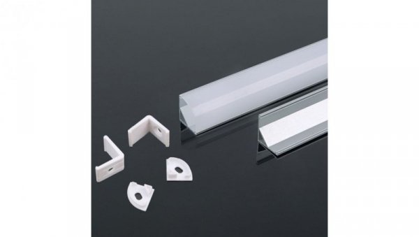 Profil kątowy aluminiowy Mleczny do taśm LED 2000x15,8x15,8mm 3353