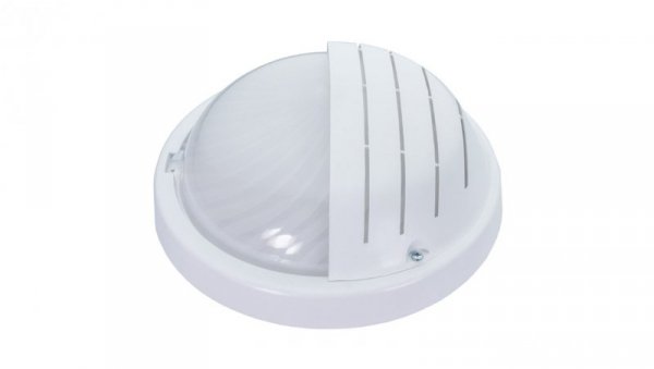 Oprawa GRILL, E27, 60W, biała-polipropylen, klosz matowy-szkło, IP44, osłona A2240-M