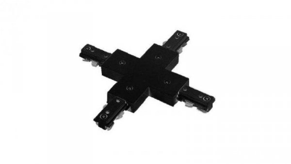Konektor czwórnik LUXSYSTEM-1F black czarny CreeLamp krzyżak