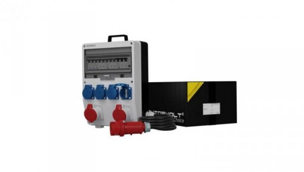Rozdzielnica budowlana z kablem TD-S/FI 2x16A 4x230V SKH Schuko Doktorvolt 6800