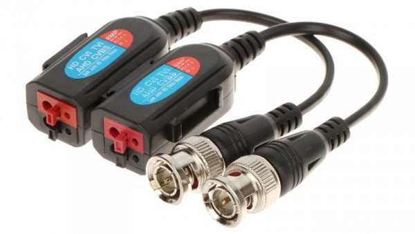 Transformator do przesyłania sygnału wideo po skrętce AHD, HD-CVI, HD-TVI, CVBS, 4K UHD TR-1D-HD*P2