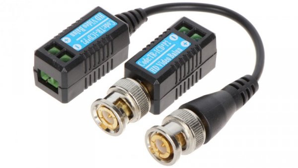 Transformator do przesyłania sygnału wideo po skrętce AHD, HD-CVI, HD-TVI, CVBS, 4K UHD TR-1CD*P2