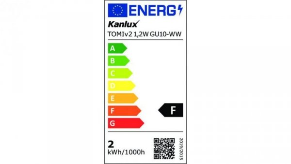 Żarówka LED TOMIv2 1,2W GU10-WW 120lm 3000K barwa ciepła 34962