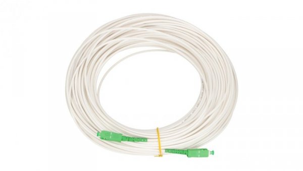 Patchcord LSZH, Jednomodowy, Simplex, G.657A1, 3mm, 60m, biały Extralink SC/APC-SC/APC