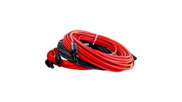 Przedłużacz solarny kabel 4mm2 z wtykami MC4 czarny/czerwony 1 - 50m, Kolor: Czerwony, Długość: 12m