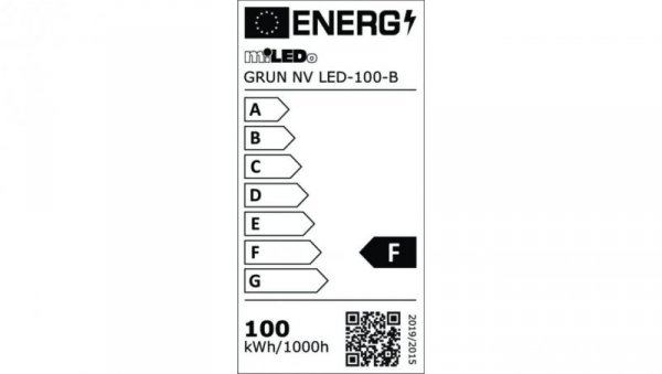 Projektor GRUN NV LED-100-B 9500lm 4000K barwa neutralna IP65 czarny 31394