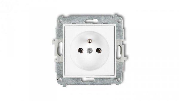 ICON Mechanizm gniazda pojedynczego z uziemieniem 2P+Z (bez przesłon torów prądowych) biały IGP-1z