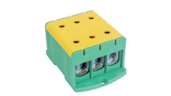 Blok rozdzielczy - odgałęźny 3 - polowy 35-240mm2 żółto - zielony montaż płaski FJ-E240/3/D 1000077