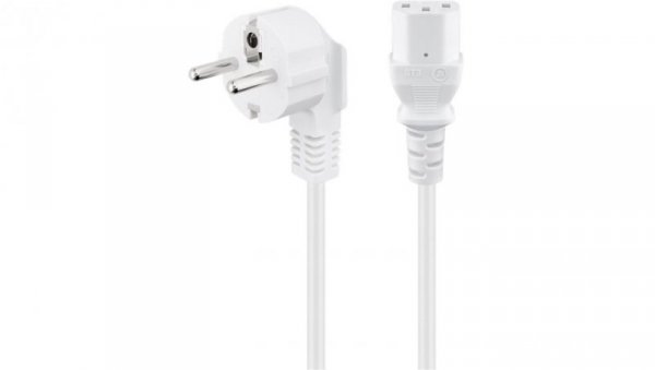 Kabel przyłączeniowy kątowy do urządzeń chłodniczych, 2 m, biały - Długość kabla 2 m