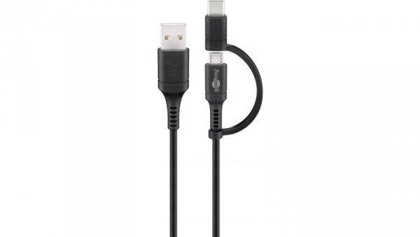 Kabel połączeniowy do ładowania i synchronizacji (z USB A do Micro-USB i USB-C™) - Długość kabla 1 m