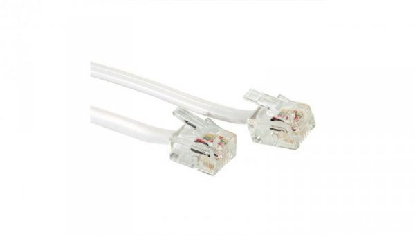 Płaski kabel RJ11 6P4C, szary, 6 m