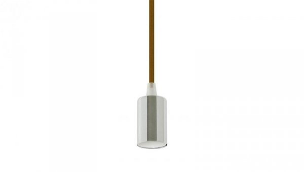 Lampa dekoracyjna wisząca oprawka chrom + przewód brązowy dł:1000mm E27 max 60W IP20 V-TAC VT-7338-BN