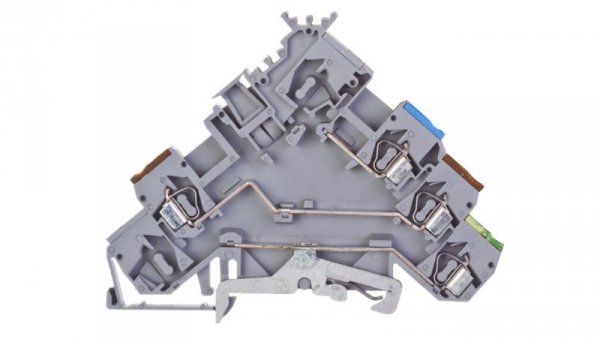 Złączka szynowa do elementów wykonawczych z PE 2,5mm2 szara 280-572