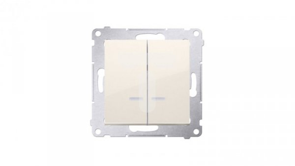 Simon 54 Łącznik świecznikowy z podśw. LED i do wersji IP44 16AX, 250V krem DW5ABL.01/41
