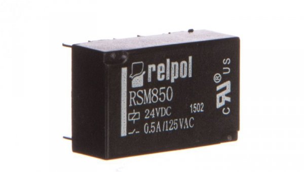 Przekaźnik subminiaturowy-sygnałowy 2P 0,5A 24V DC PCB RSM850-6112-85-1024 2611709