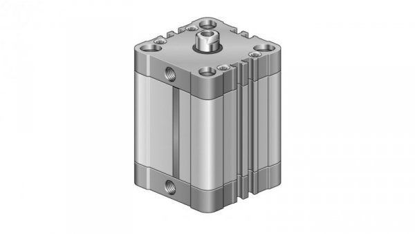 Siłownik pneumatyczny kompaktowy ISO21287 z jednostronnym tłoczyskiem z gwintem wewnętrznym fi 40mm skok 5mm D40x5 NSKI040.0005 